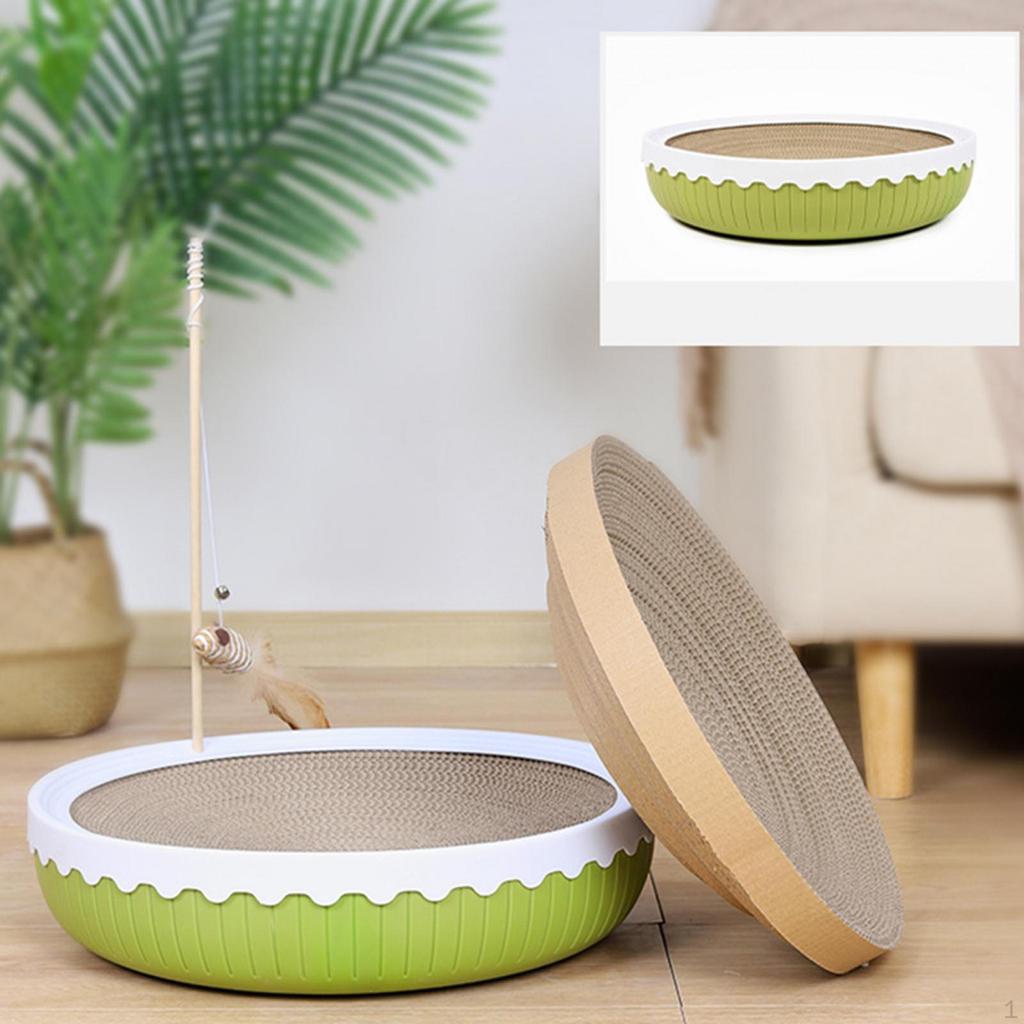 Cat Scratch Bowl Scratching Board Toys Round Indoor Training Sleeping Bed Non-slip