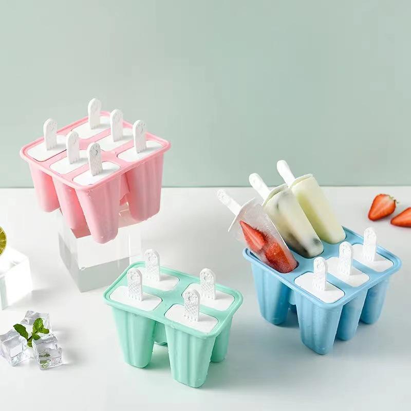 Silicone Ice Cream Mold: 10, 6, 4, 12 Cavities, Easy Release, Food Grade for Homemade Popsicles