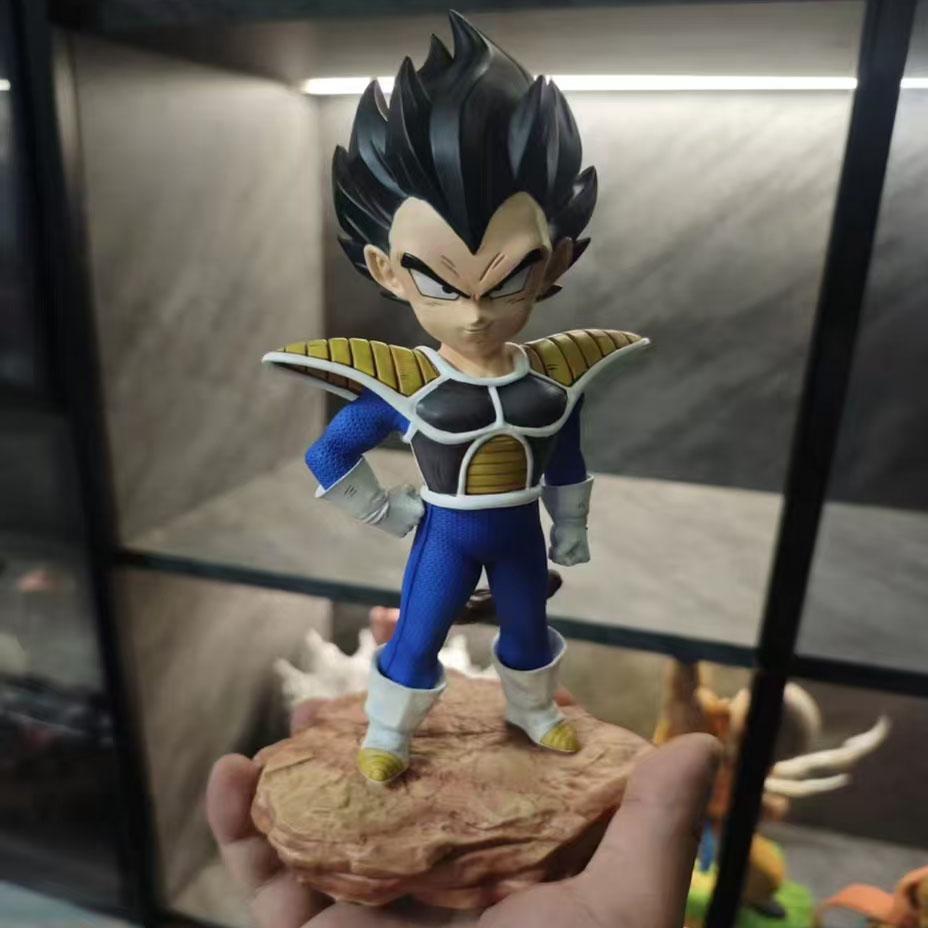 21cm Anime Dragon Ball Childhood Small Vegeta Prince Action Figure Model PVC Toy Doll Desktop Decorate Gift