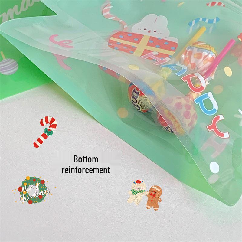 Christmas Cute Cartoon Handbag: Soft, Self-Sealing Storage Bag for Jewelry, Snacks, and Small Items
