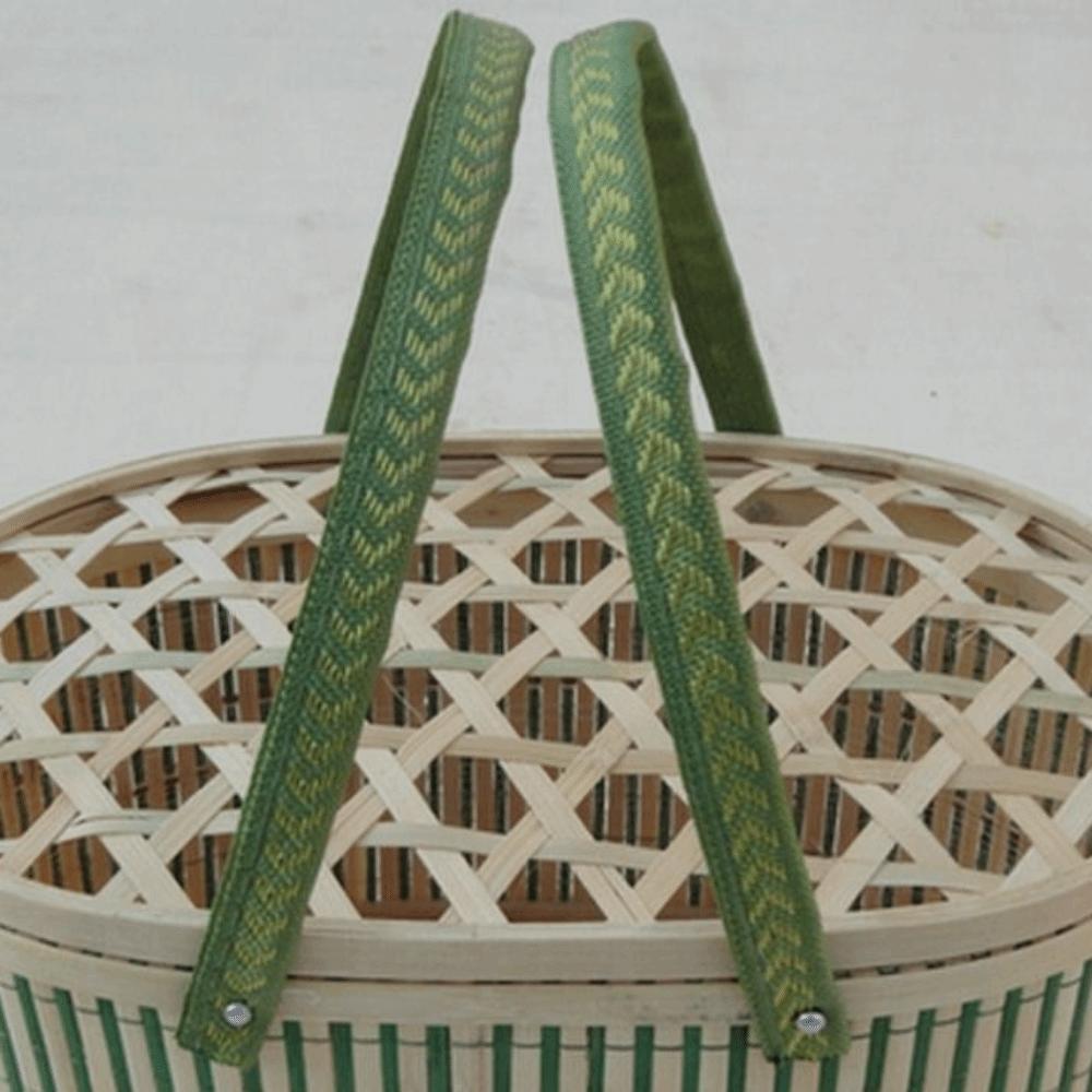 Vintage Moon Cake Box Chinese Style Picnic Basket Bread Storage Basket New Year