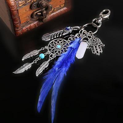Boho Styl Klíčenky Lapač snů Klíčenka Peří Klíčenka Přívěsek na klíče od auta
