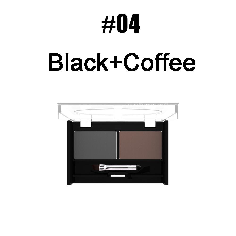 Eyeshadow Cake Makeup 2 Color Waterproof Eyebrow Powder Eye Shadow Eye Brow Palette + Brush Eyebrow Enhancer Professional
