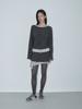 TEXT ROOM Libero Long T-Shirt_Dark Gray
