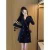 JK&JS Elegant Knitted V-Neck Slimming Dress
