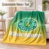 Custom Text Flannel Blanket Sporting CP Print Warm Cozy Blanket Home Sofa Bedding