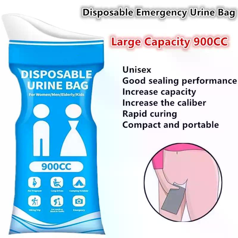 5 Pcs Outdoor Emergency Urine Bags 900ml Disposable Travel Mobile Toilet Portable Urinal Bag For Female Baby Male Vomiting Bag