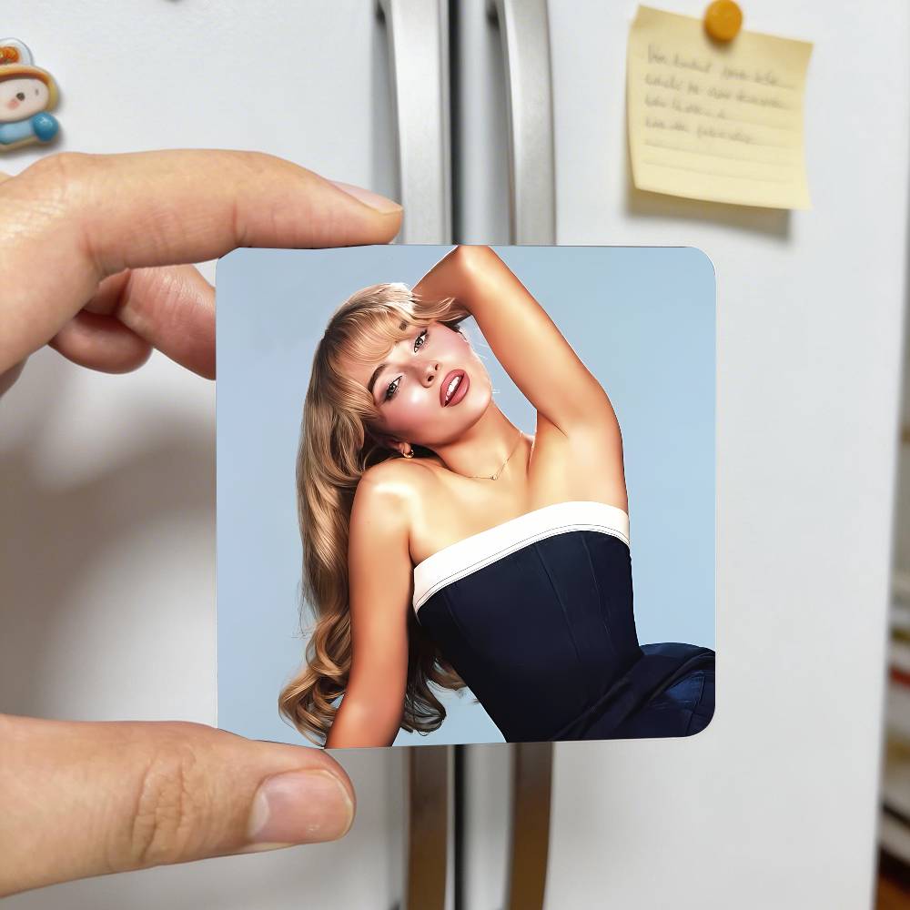 Singer S-Sabrina C-Carpenter Schattige Cartoon Anime Koelkastmagneten Zacht Magnetisch Warmteoverdracht Koelkastmagneten Cadeau