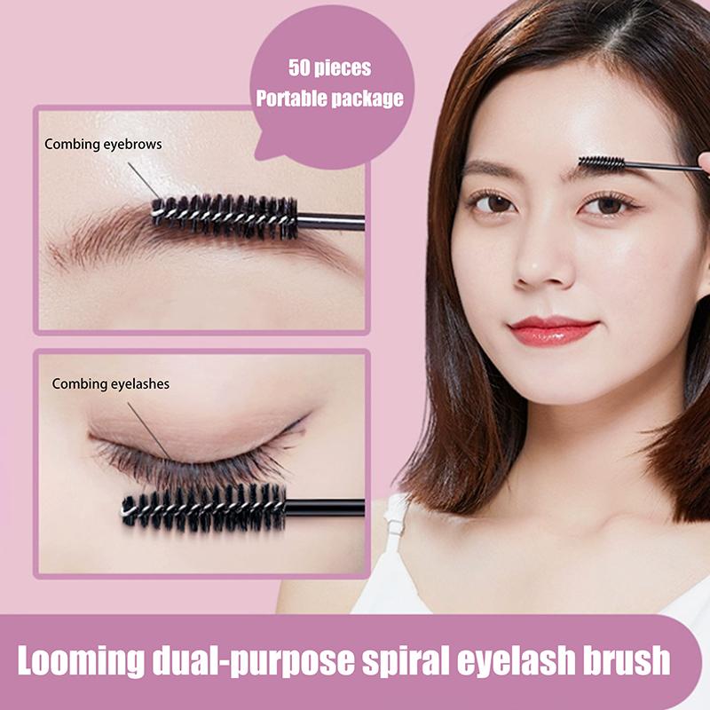 Double-Ended Makeup Eyelash Brushes Disposable Eyelash Brush Plastic Handle Mascara Wand Applicator Lashes Extension Tools