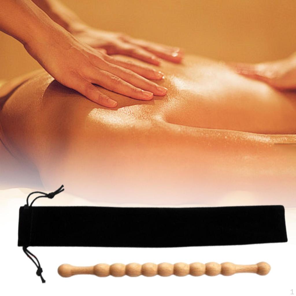 Massage Rod Massager Tool Manual Wood Lightweight Handheld Therapy Stick Scraping for Legs Full