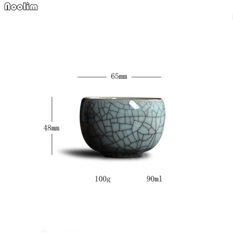 2 Teile/satz Kleine Tee becher Celadon Porzellan Büro Teetassen Keramik Master Tasse Knistern Glasur Tee Schüssel 90ML