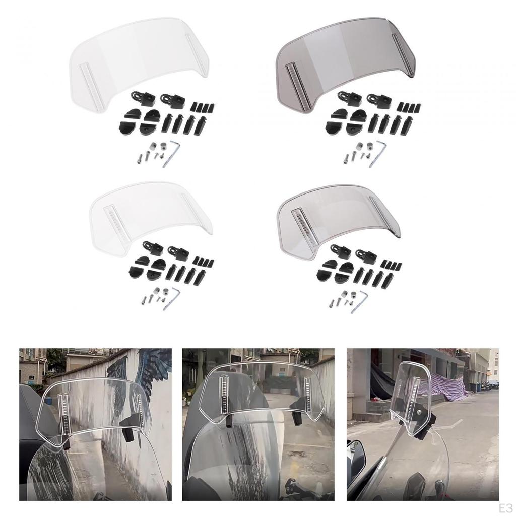 Motorcycle Windshield Extension Adjustable Clip On Sturdy Accessories Upgraded Heightened Windscreen