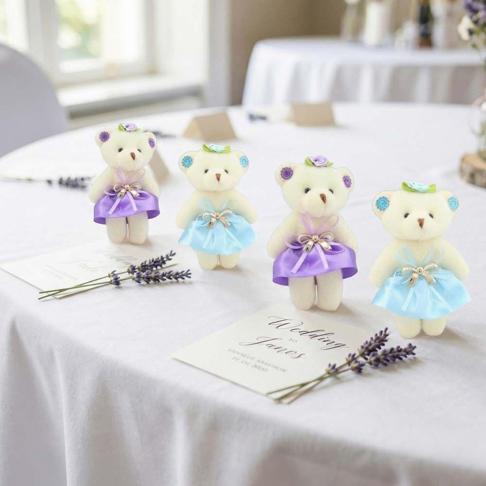 10pcs/set Cartoon Mini Bear Flower Bouquet Plush Animal Bear Plush Toys  Graduation Gifts