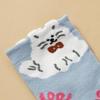 1/5 Pairs Women's Cute Cartoon Mid Calf Socks Pure Sotton Skin-friendly Breathable Mid-tube Socks Suitable for All Seasons