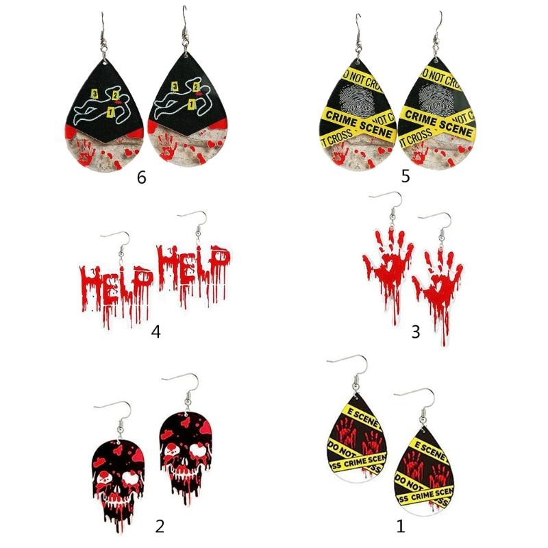 Halloween Ear Drops Ear Jewelry Drop Earrings Ear Accessories Dangle Earrings Acrylic Material Perfect for Halloween