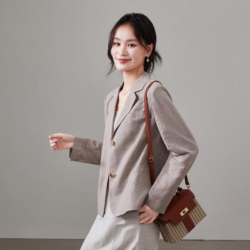 

SOFSIL Women s Linen Blend Casual Blazer L