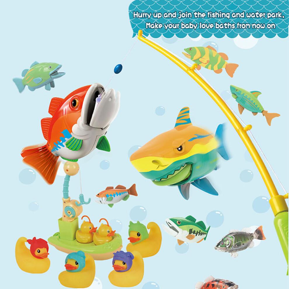 Educational Bath Toys with Imaginative Play, Interactive Learning Magnetic Fishing Game for Color Recognition and Hand-Eye Coordination, Great Gift