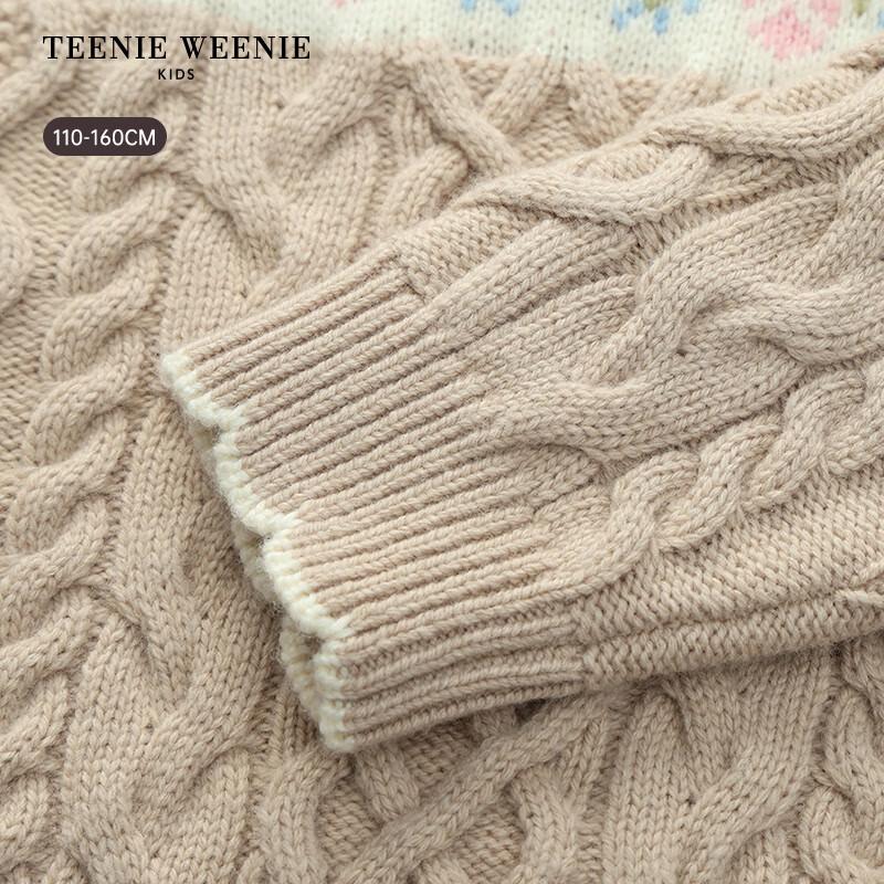 Teenie Weenie Kids' Girls' Embroidered Wool Blend Pullover Sweater