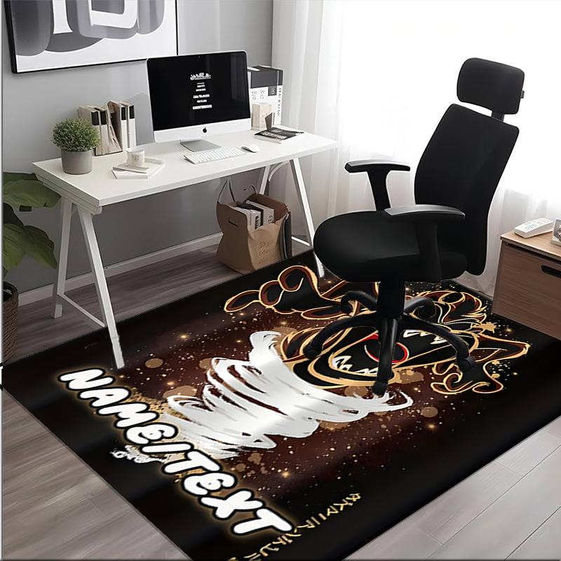 1PC Custom Name "Dark Fantasy Beast" Theme Floor Mat Ideal for Living Room, Game Rooms, Office, Bedroom,Floor Mat Playful Design
