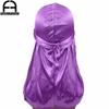Unisex Women Men Silk Durag Turban Hat Wigs Biker Headwear Headband Hair Accessories Long Tail Straps Bandanas Silky Durags