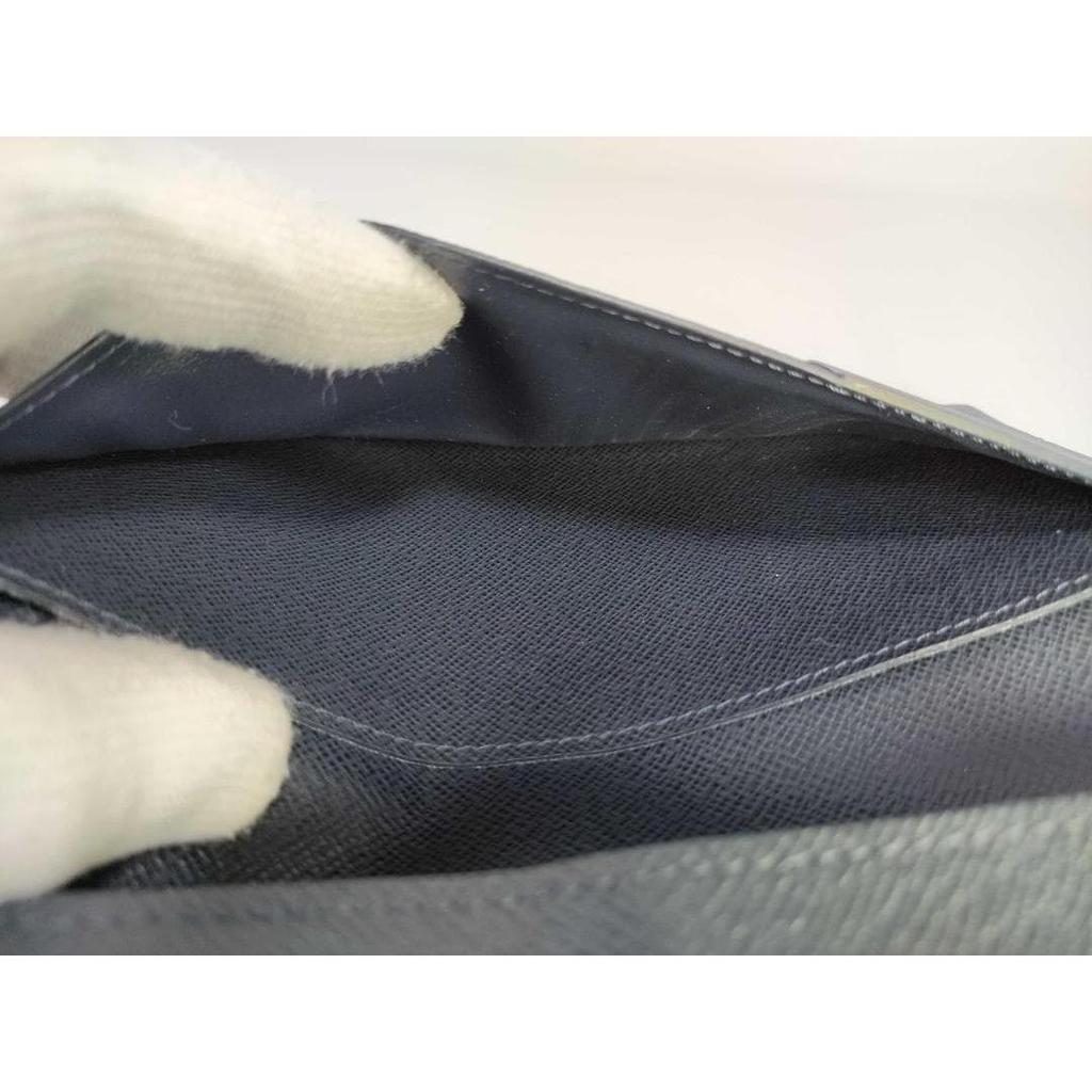 Used LOUIS VUITTON Epi Portefeuil Brazza Long Wallet Dark Navy