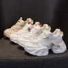 Thick-soled transparent mesh and double-layer mesh heightening dad shoes 2025 new casual versatile fashion style small women's shoes