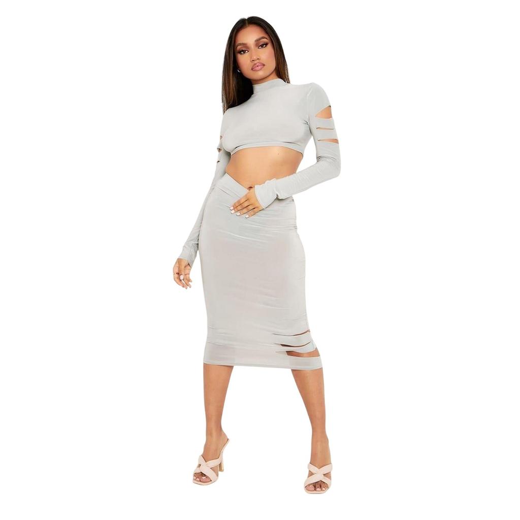 Missy Empire Womens/Ladies Cut Out Midi Skirt