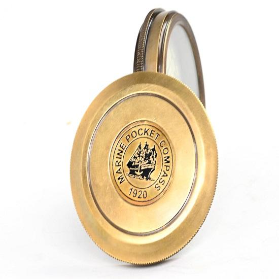 5.08 Cm Compass Replica Brass Pocket Transit Compass  Robert Frost Poem