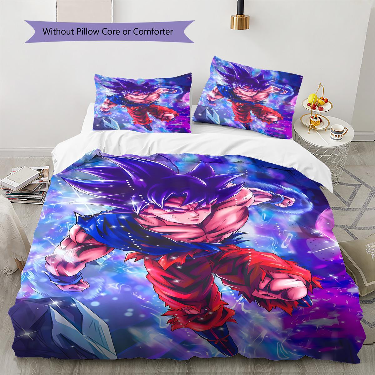 

Dragon Ball Smooth Bedding Set Comfortable Duvet Cover Pillowcases Soft Lightweight for Bedroom 135x200cm