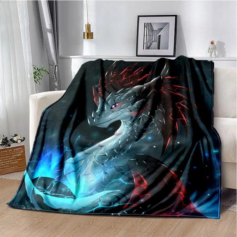 3D Printing Dragon Pattern Blanket Sheet Sofa Cover Office Hiking Watch TV Warm Blanket Picnic Blanket Bedroom Blanket