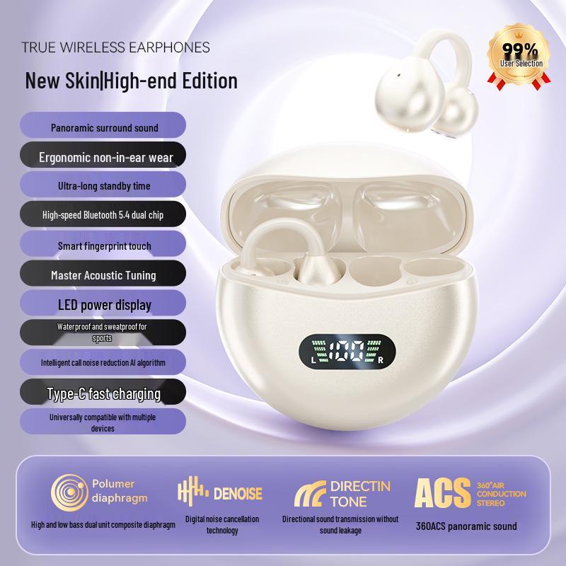 M79 Bluetooth 2024 Clip-on In-Ear Bone Conduction Earphones for Running & Sports