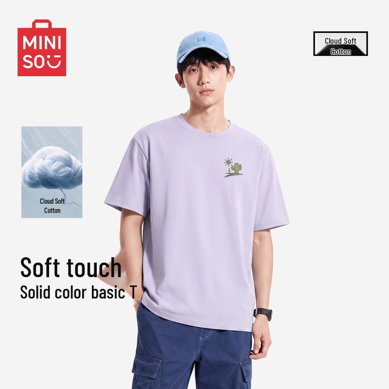 MINISO Men s Summer Pure Cotton Short-Sleeve T-Shirt XL