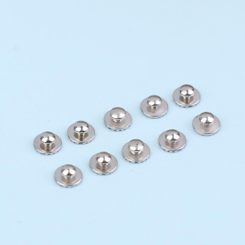 10Pcs/Bag Dental Orthodontic Lingual Button Bonded Eyelet Traction Hook Bondable Metal Mesh Base Bond Bonding Tongue Side Buckle