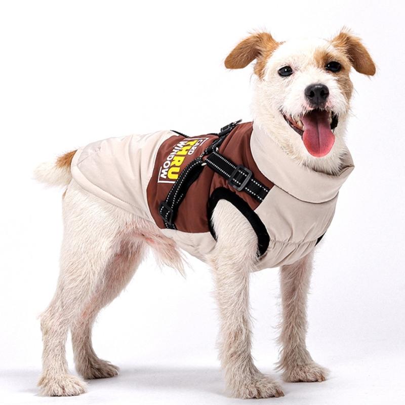 Cold Weather Protections Dog Coat for Large Dog Windproof Comfortable Winter Warm Jackets for Breeds Outdoor Activity