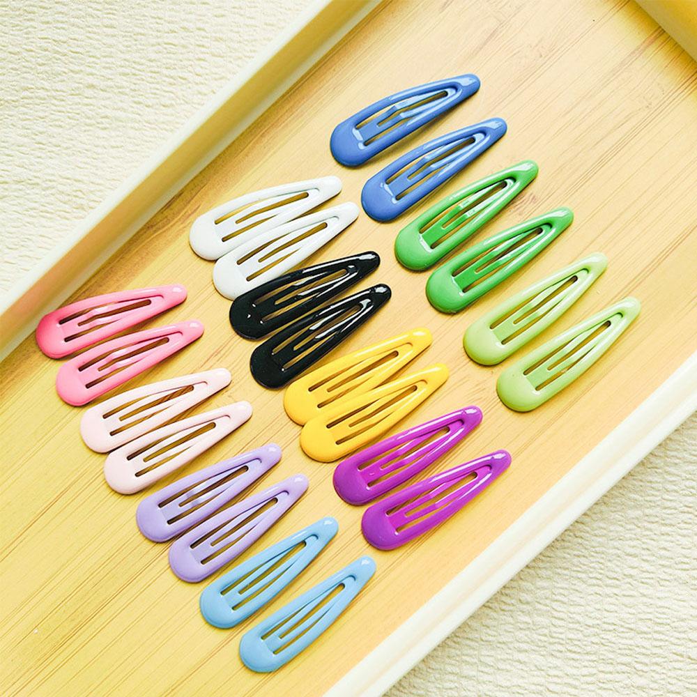 New Girls Trendy Hair Clips Cute Colorful Waterdrop Shape Hairpins Sweet Hair Accessories Kids Barrettes Slid Clip Fashion