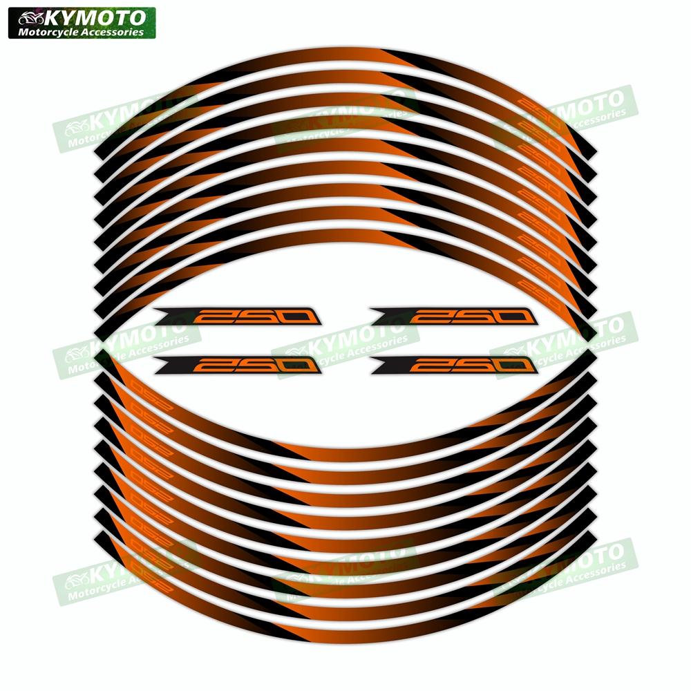 For Z250 Z 250 motorcycle accessories 17 inch front and rear wheel hub decals fairing modified reflective sticker decoration