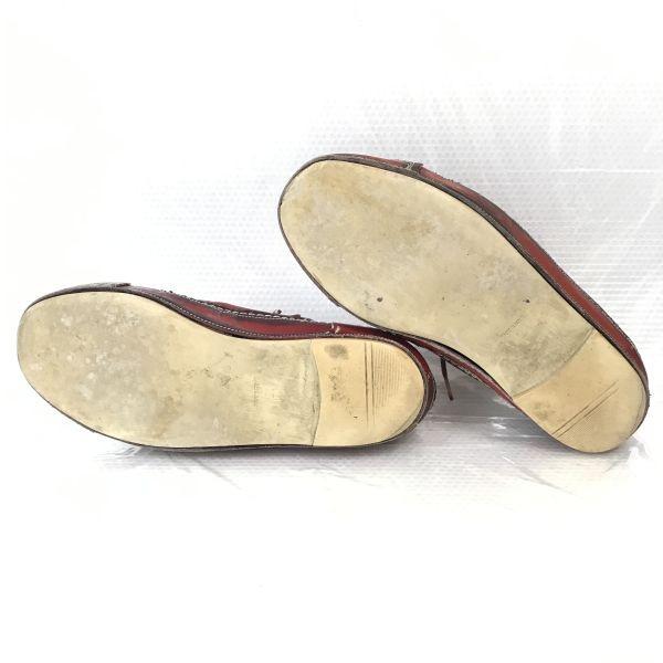 Made In Japan Mihara Yasuhiro Leather Sneakers Size 25.5-26.5cm Red Shoes Trainers(USED)