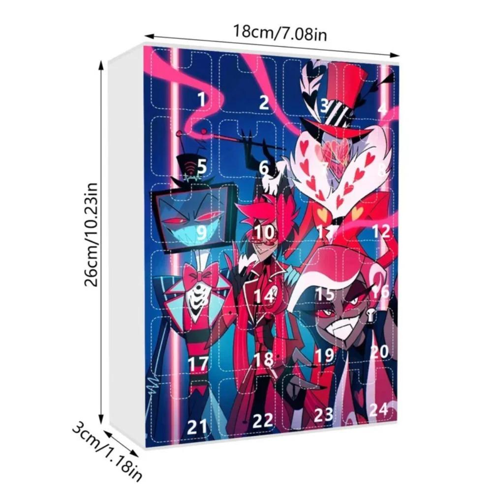 Neues Thema Hazbins Hotels Adventskalender Box Anime Druck Festival Überraschungsbox Countdown Weihnachtsbaum Dekoration Anhänger Feiertagsgeschenk