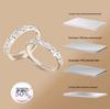S999 Sterling Silver Starry Couple Matching Rings - Luxury Open Band Design