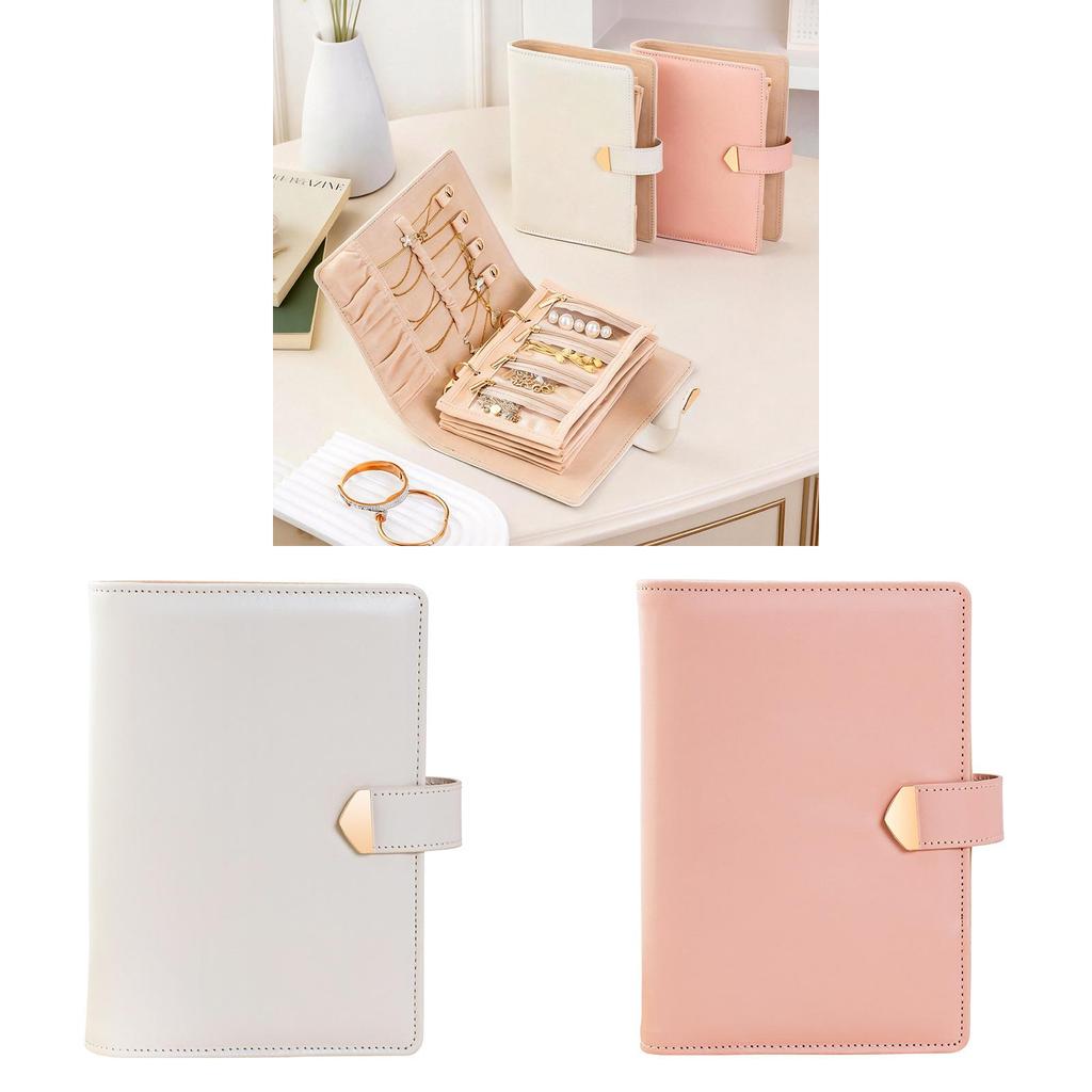 Jewelry Storage Box With Leather Material For Rings Necklaces And Earrings Organizer For Gift And Home Use