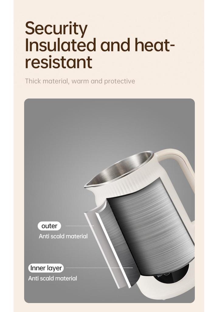 Mini-Sojamilchbereiter mit Doppelspannung - Automatische Wandbrechmaschine für 3-4 Portionen, kein Filter erforderlich.