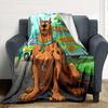 Scooby Doo And The Mystery Machine Throw Customizable Blanket Personalized Text Durable Comfort For Sofa Couch Office Bed Picnics Ideal For All