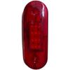APSMOTIV 2Pcs Running Board Lights For Trucks Truck Trailer Red Light Front Rear Led Side Marker Lights Indicator Lamp 24VFlat Fit Base