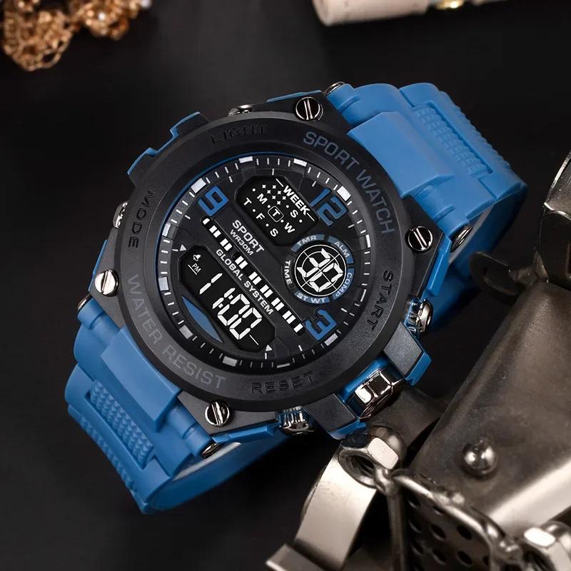 Top Luxury Electronic Watch for Man Outdoor Men's Sports Watches Stopwatch Waterproof Calendar Kids Digital Clock gift