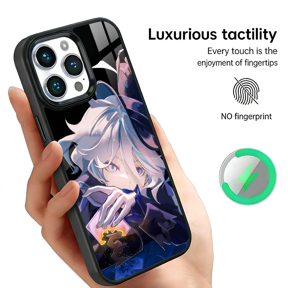 F-Furina G-Genshin I-Impact Phone Case For IPhone17 16 15 14 13 12 11 Plus Pro Max Plus Wireless Charger Cover Funda