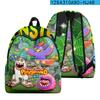 Cartoon Youthful My Singing Monsters Student School Bags Notebook Backpacks 3D Print Oxford Boys/Girls Funny Travel Bags
