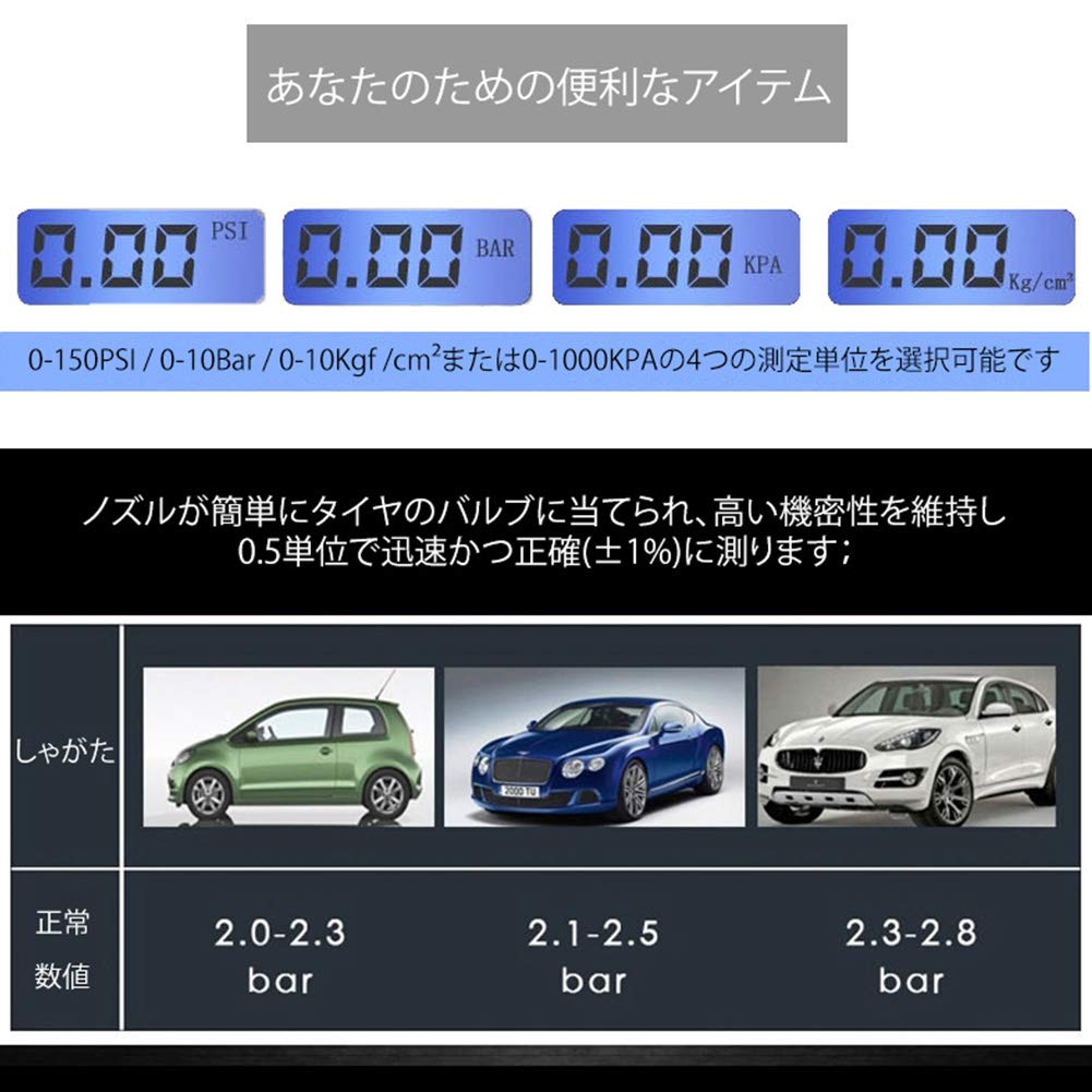 Alioay High Precision Tire Pressure Gauge, Tire Gauge, Digital Tire Pressure Gauge, Air Pressure