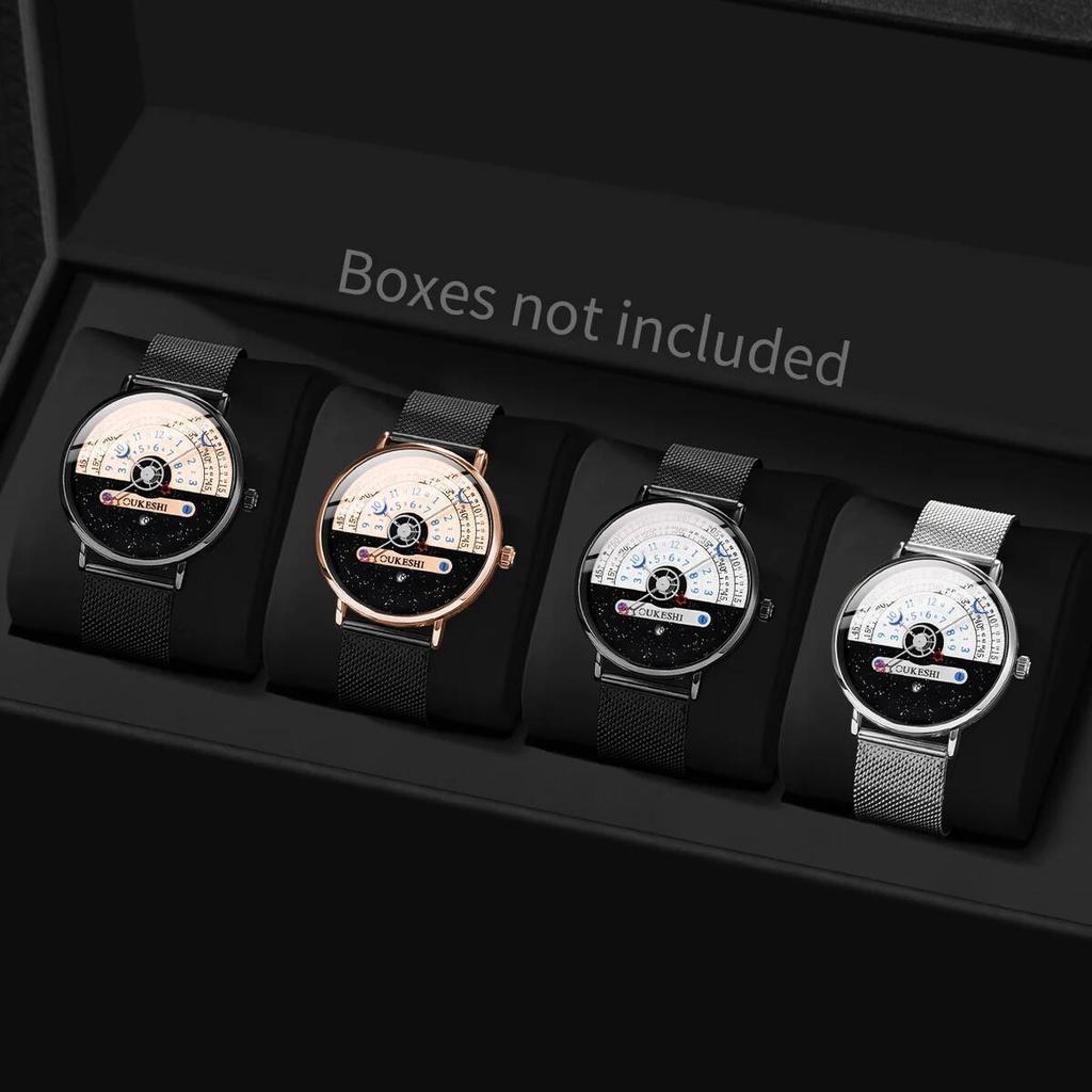 4 STÜCK Luxus Herren Business Uhren Set Mode Mesh Armband Quarz Armbanduhr Für Herren Uhr Reloj Hombre