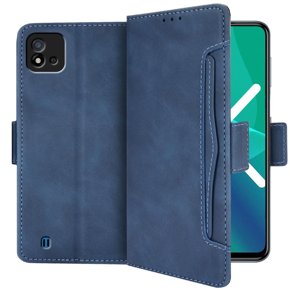 Flip Case for Realme C11 2021 / C20 / C20A, Card Slot, Blue