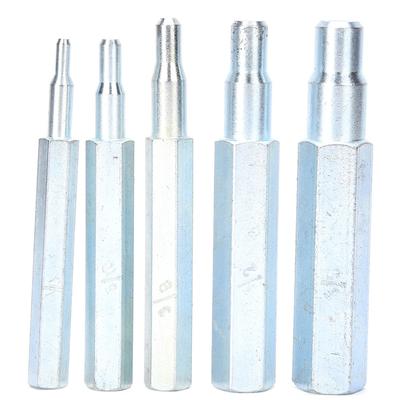 5 Pcs Swaging Punch Kit CT193 Alloy Steel Swaging Tool 14~58in for Copper Aluminum